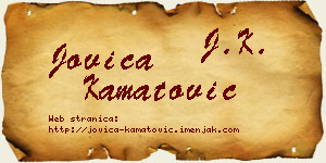 Jovica Kamatović vizit kartica